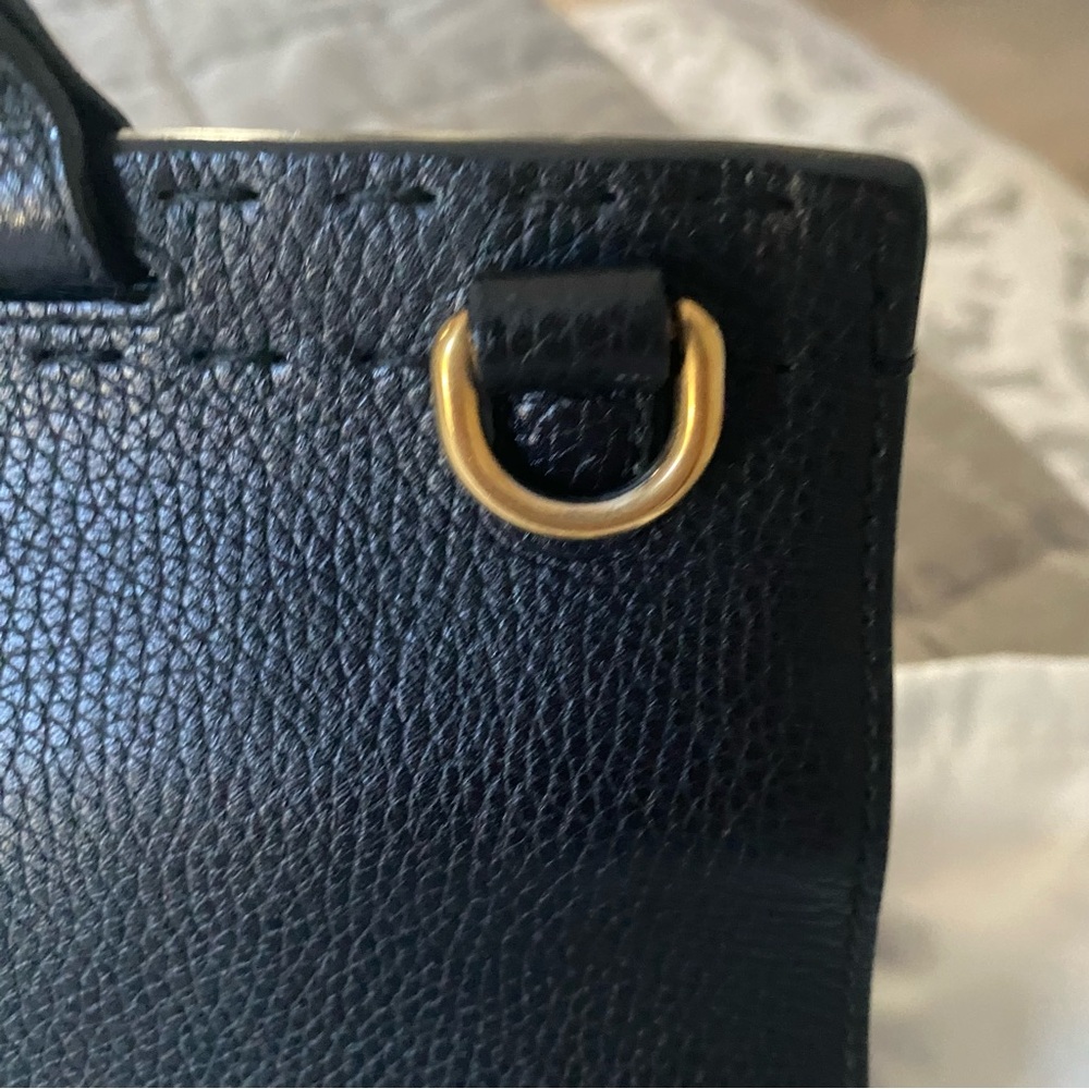 GUCCI GG MARMONT LEATHER TOP HANDLE BAG 421890 BLACK - Picture 8 of 15